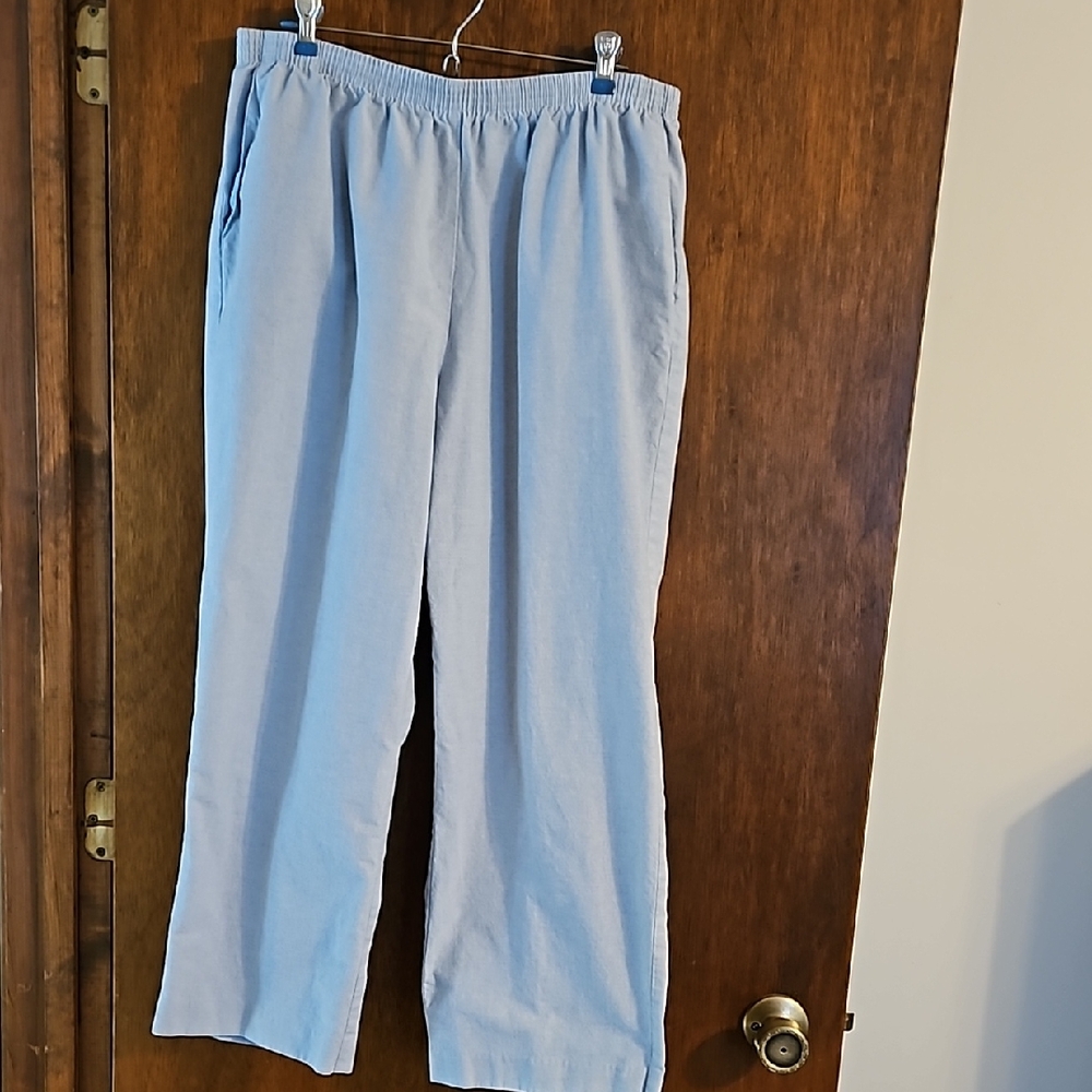Women's Light Blue Pants, alfred dunner, sz 18W